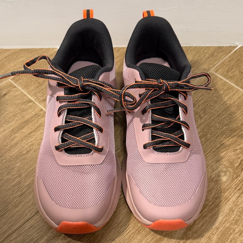 Athletic Works Pink and Black Sneakers with Orange Accents